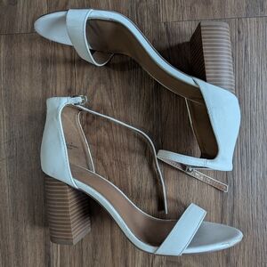 Charlotte Russe White Monica Block Heel